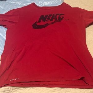 Nike Men's Red Dri-FIT Shirt